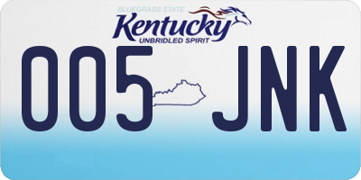 KY license plate 005JNK