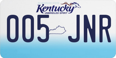 KY license plate 005JNR
