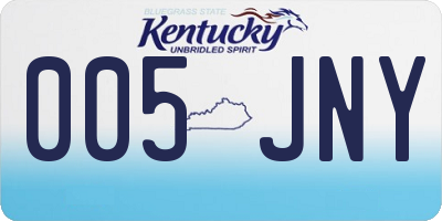 KY license plate 005JNY