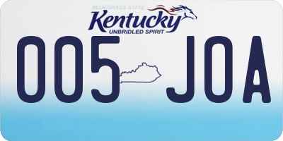 KY license plate 005JOA