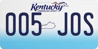 KY license plate 005JOS