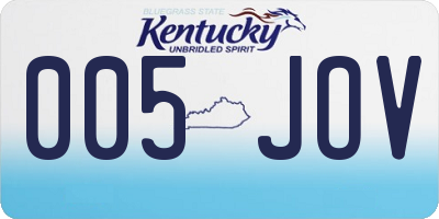 KY license plate 005JOV