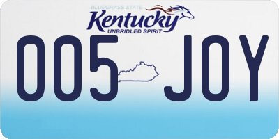 KY license plate 005JOY