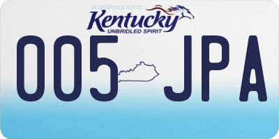 KY license plate 005JPA