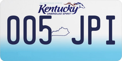 KY license plate 005JPI