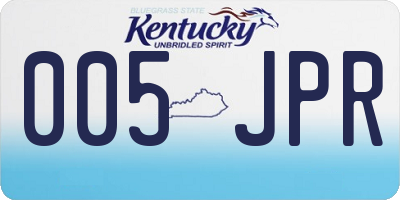 KY license plate 005JPR