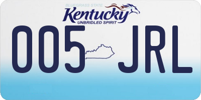 KY license plate 005JRL