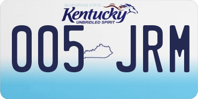 KY license plate 005JRM