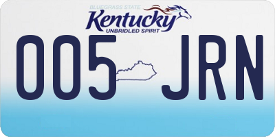 KY license plate 005JRN