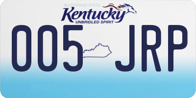 KY license plate 005JRP