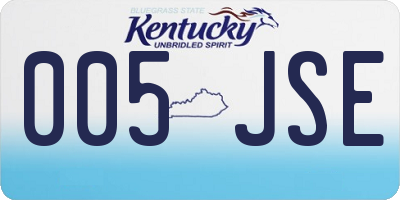 KY license plate 005JSE