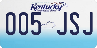 KY license plate 005JSJ