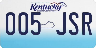 KY license plate 005JSR