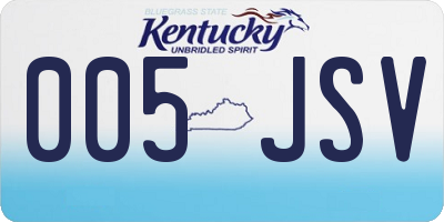 KY license plate 005JSV
