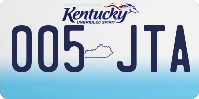 KY license plate 005JTA