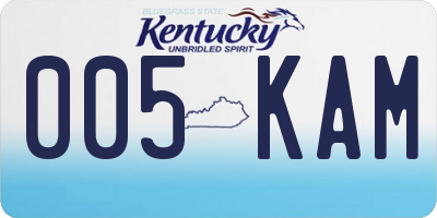KY license plate 005KAM