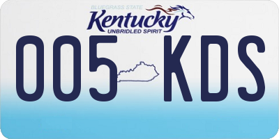 KY license plate 005KDS