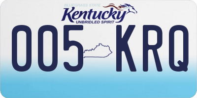 KY license plate 005KRQ