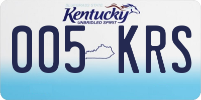 KY license plate 005KRS