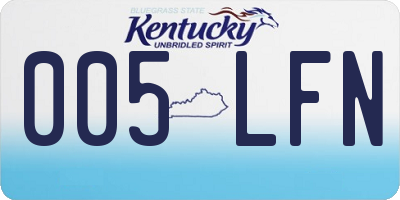 KY license plate 005LFN