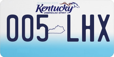 KY license plate 005LHX