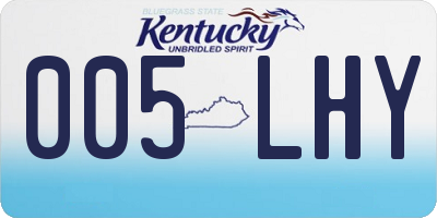 KY license plate 005LHY