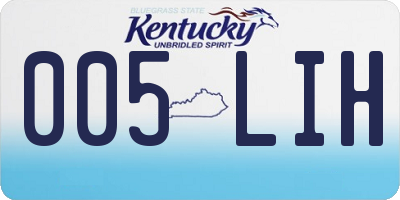 KY license plate 005LIH