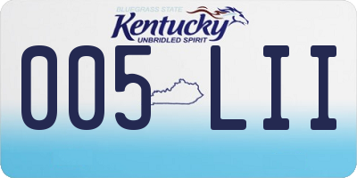 KY license plate 005LII