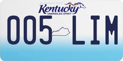 KY license plate 005LIM