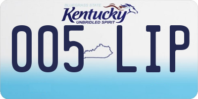 KY license plate 005LIP