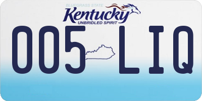 KY license plate 005LIQ
