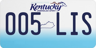 KY license plate 005LIS