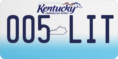 KY license plate 005LIT