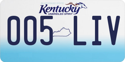 KY license plate 005LIV