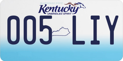 KY license plate 005LIY
