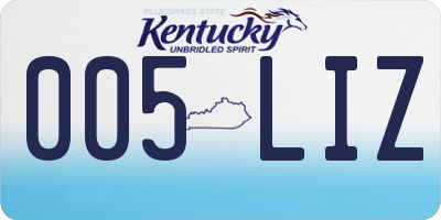 KY license plate 005LIZ
