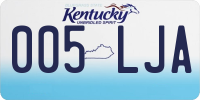 KY license plate 005LJA