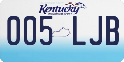 KY license plate 005LJB