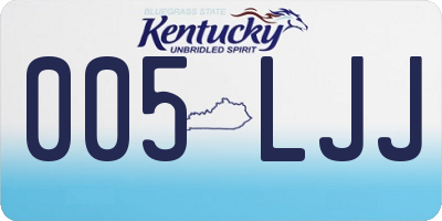 KY license plate 005LJJ