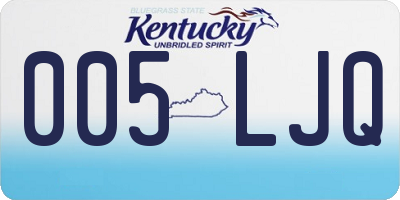 KY license plate 005LJQ