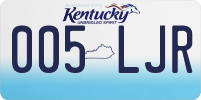 KY license plate 005LJR