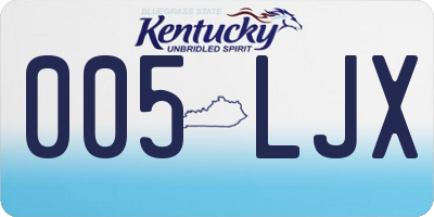 KY license plate 005LJX