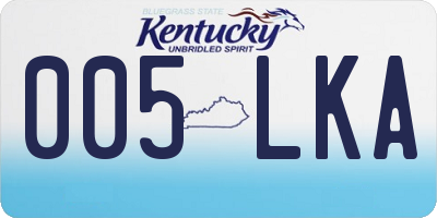 KY license plate 005LKA