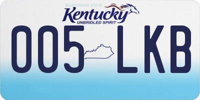 KY license plate 005LKB