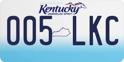 KY license plate 005LKC