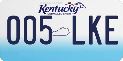 KY license plate 005LKE
