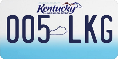KY license plate 005LKG