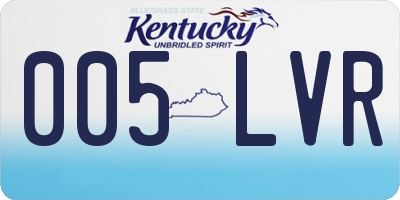 KY license plate 005LVR