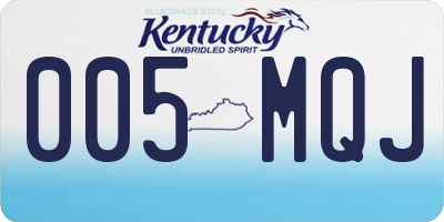 KY license plate 005MQJ