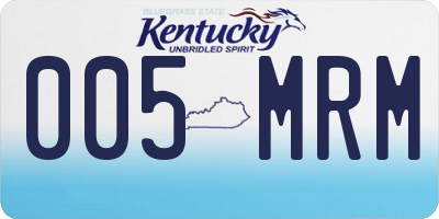 KY license plate 005MRM